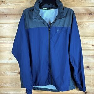 Frogg Toggs Men's River Toadz Jacket, Packable, Navy Blue/Gray, Size Small/Med